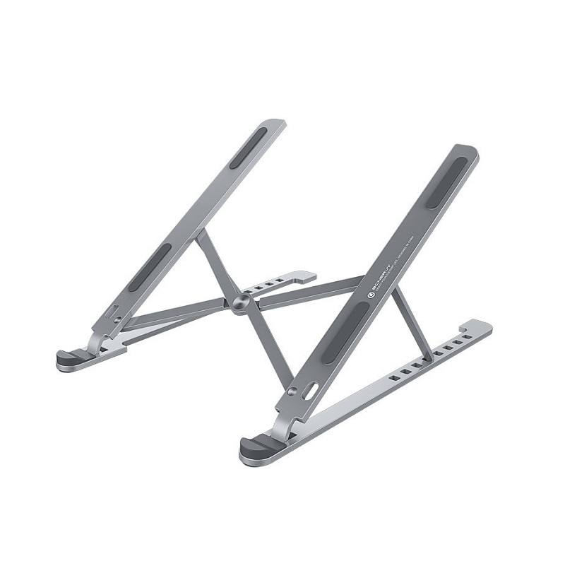Base Boneruy P11, diseño plegable para laptop de hasta 17", color Gris