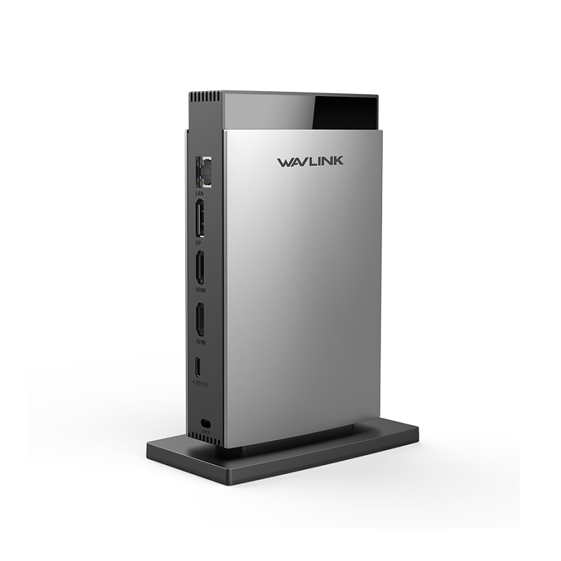 Docking Station Wavlink UMD26 11 en 1, USB tipo C PD3.1 140W, 2 HDMI 8K + 2 DisplayPort 8K, RJ45, USB-C 10G, carga de 125W, 2 USB 3.0, ranura SD/TF, audio/micrófono
