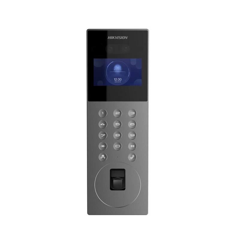 Estación de acceso IP HIKVISION KD9203-FE6 (O-STD), Lente 2MP, reconocimiento facial, Lectura de Tarjetas (M1), PIN y huellas, IP65