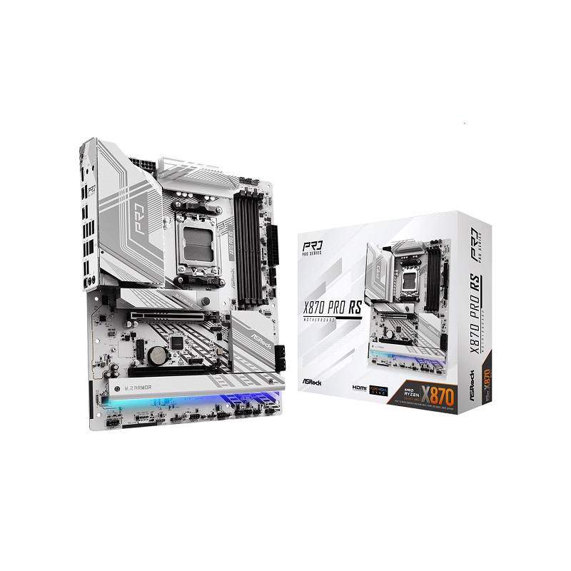 Tarjeta Madre ASROCK X870 Pro RS, AMD Socket AM5, DDR5 8000(OC), HDMI, M.2, SATA 6Gb/s, USB 3.2, USB tipo C (DisplayPort), Lan 2.5G ATX