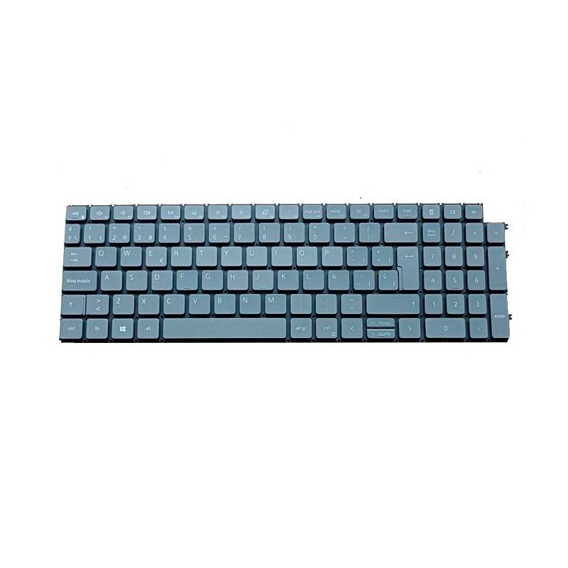 Teclado para DELL Latitude 3520 Vostro 3510 3520 5510 5515 7510 7620, con retroiluminación, Español, Gris