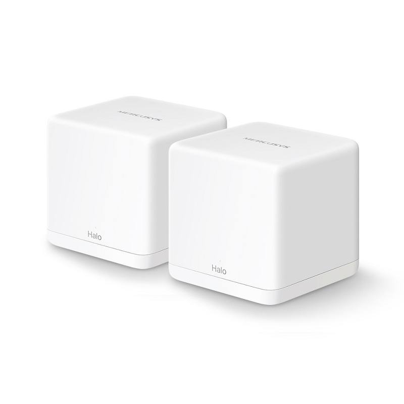 Router Inalambrico MERCUSYS Halo H30G, Wi-Fi 5 Mesh AC1300 Dual Band, 400Mbps 2.4GHz y 867Mbps 5GHz, 2 puertos Gigabit, (2-pack)