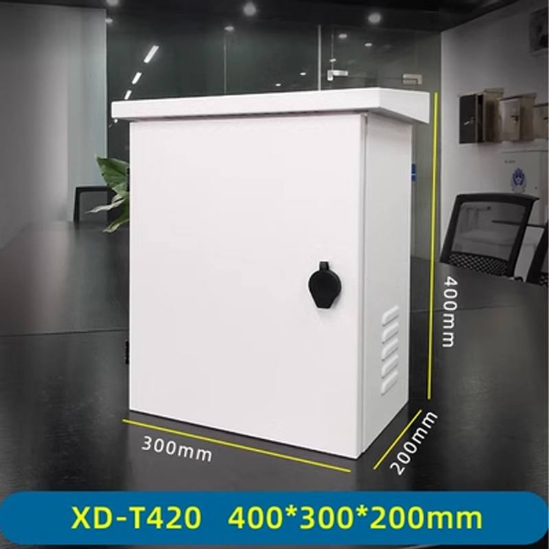 Gabinete XD-T420 T-VISION para equipo de monitoreo, material acero inoxidable impermeable, 400 x 300 x 200mm, Blanco