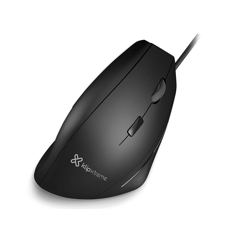 Ratón KLIP XTREME Krest KMO-505, Conexión USB, Ergonómico, 6 botones, 1600dpi, Negro
