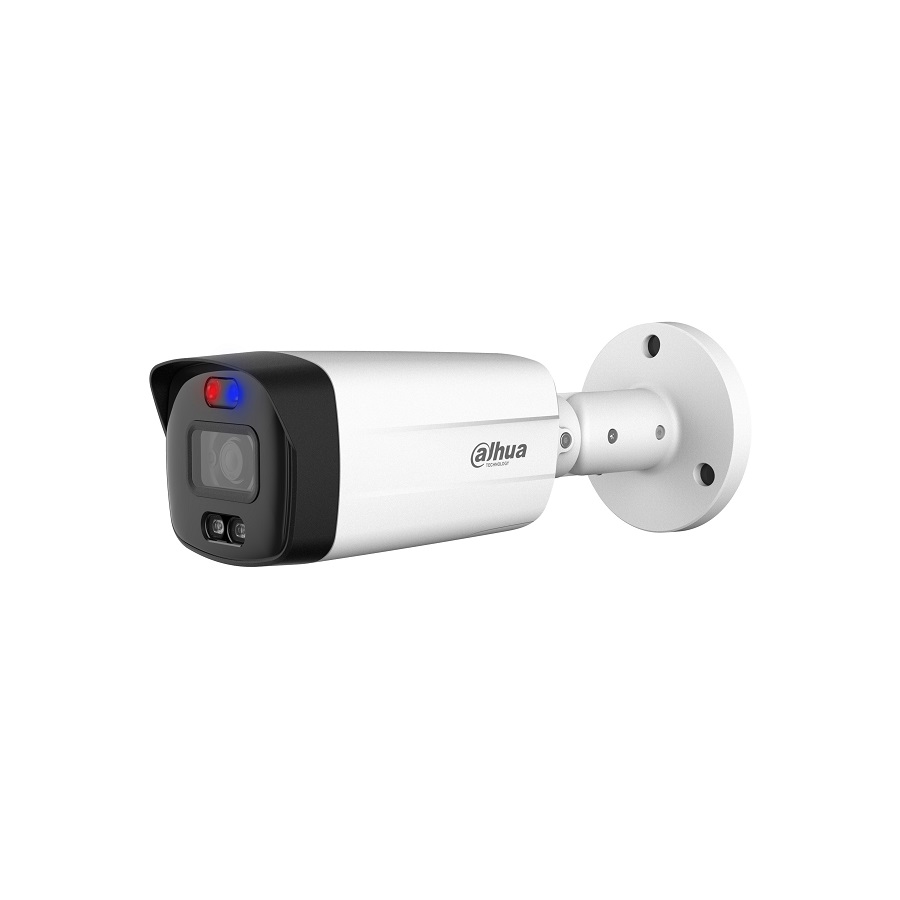 Cámara Bullet DAHUA CVI/CVBS/AHD/TVI, 2.8mm, 5MP, IR 40m, TiOC, Alarma, Micrófono, IP67, Metal / Plástica