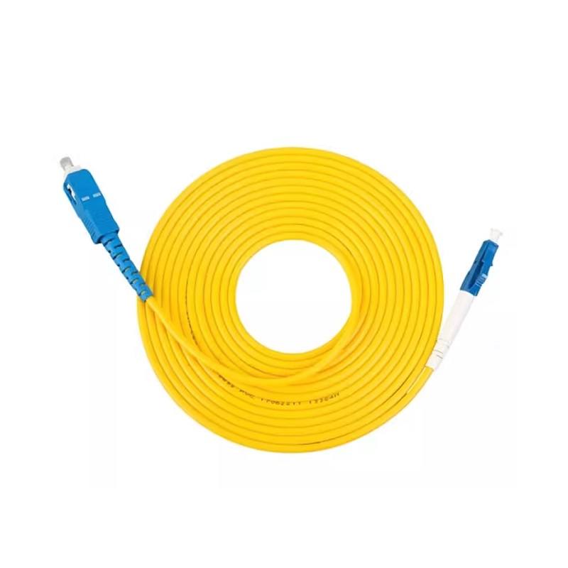 Cable de Fibra Óptica, Fibra única monomodo, LC-SC 2.0, 5 Metro, Amarillo