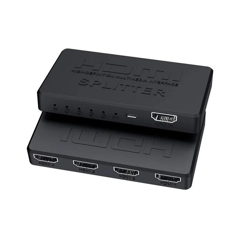 Splitter HDMI de 4 puertos, HDMI 1.4b, 3D,1080p, hasta 4Kx2K
