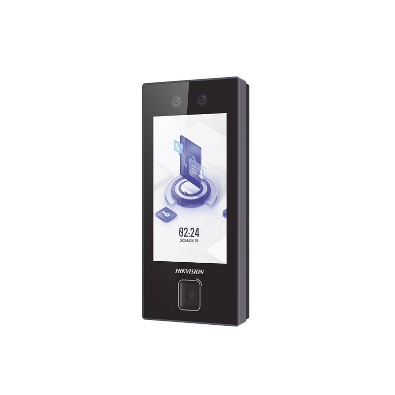 Control de acceso HIKVISION MinMoe PoE y WiFi, Pantalla 4.5", lector QR, reconocimiento Facial, Tarjeta MiFare 13.56Mhz, IP65