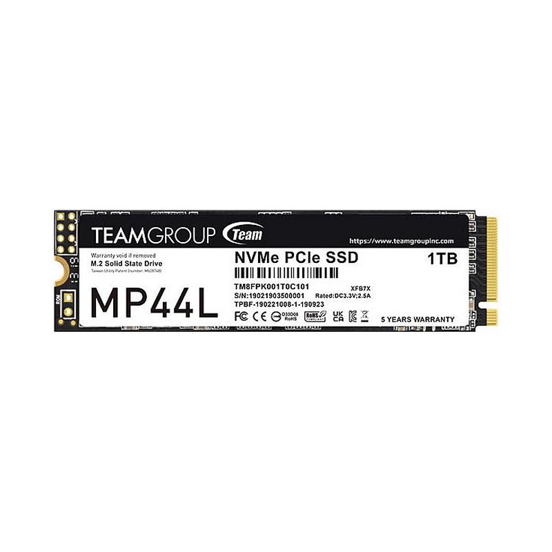 Disco de estado sólido SSD Team Group MP44L, M.2 2280 de 1TB PCIe 4.0 x4 con NVMe 1.4