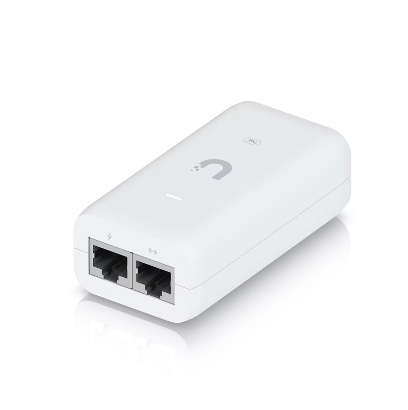 Adaptador POE Inyector UBIQUITI U-Poe, Hasta 15W, 48V, 100-240V, Puerto Gigabit LAN
