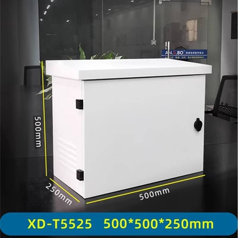 Gabinete XD-T5525 T-VISION para equipo de monitoreo, material acero inoxidable impermeable, 500 x 500 x 250mm, Blanco
