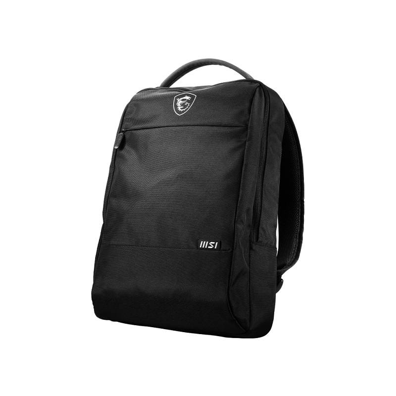 Mochila MSI Essential Backpack G34, para laptops de hasta 17.3", poliéster IPX-2, color negro.
