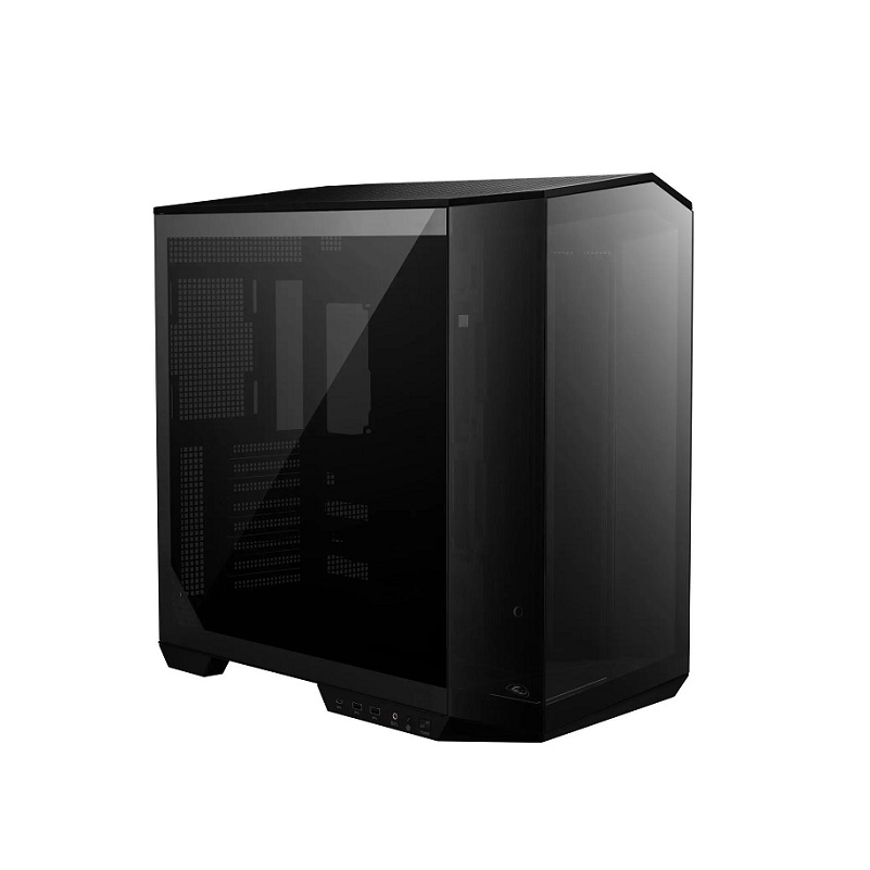Gabinete Gaming MSI MAG PANO 100L PZ, Mid Tower, Vidrio templado en panel lateral y frontal, Negro