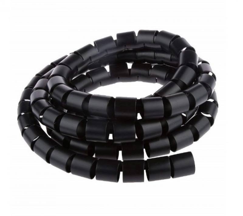 Organizador de cables en espiral de plastico de 16mm color Negro (xPie)