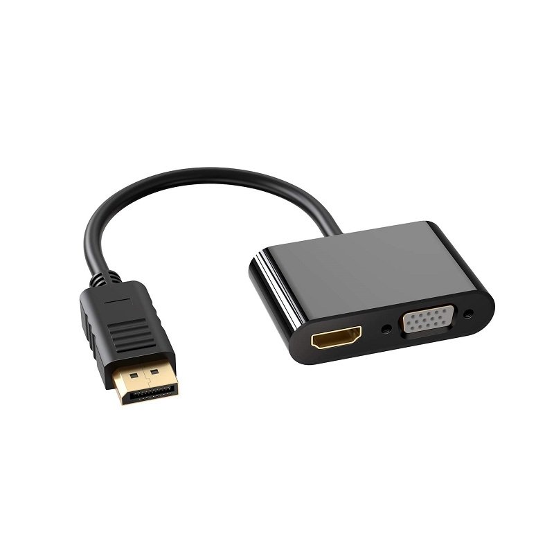 Adaptador Multiple 2 en 1 T-Vision de DisplayPort a HDMI 4K + VGA