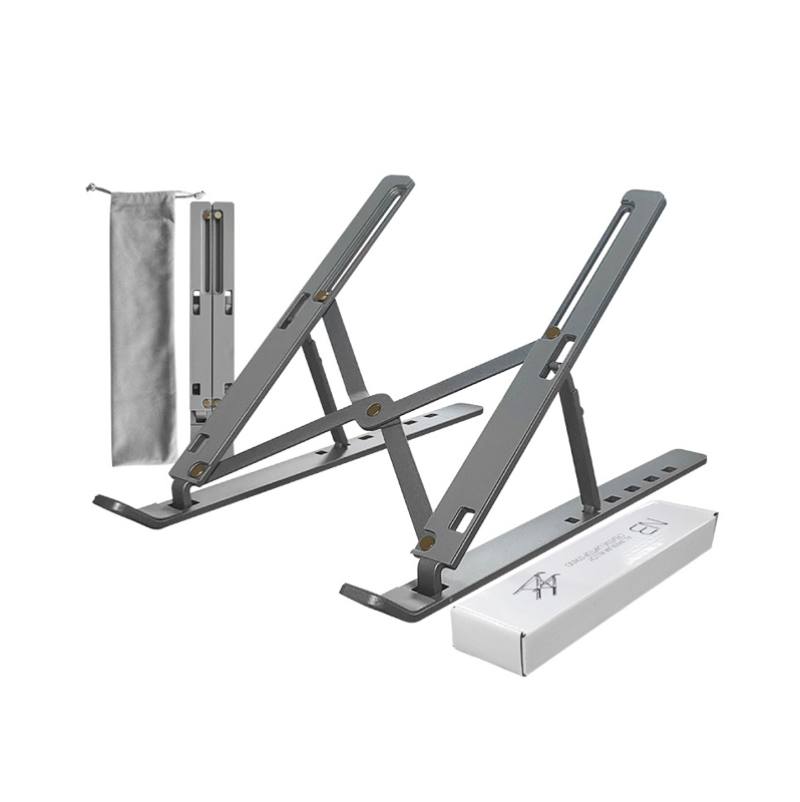 Base T-VISION N3, diseño plegable para Tablets y Laptops de hasta 15.6", color Gris