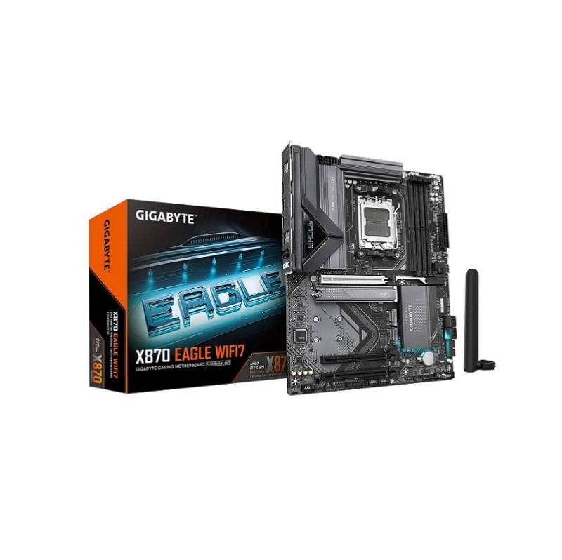 Tarjeta Madre GIGABYTE ZX870 EAGLE WIFI7, AMD R9 AM5, DDR5 8000(OC), SATA 6Gb/s, M.2, PCIe 5.0, USB 3.2, HDMI, ATX