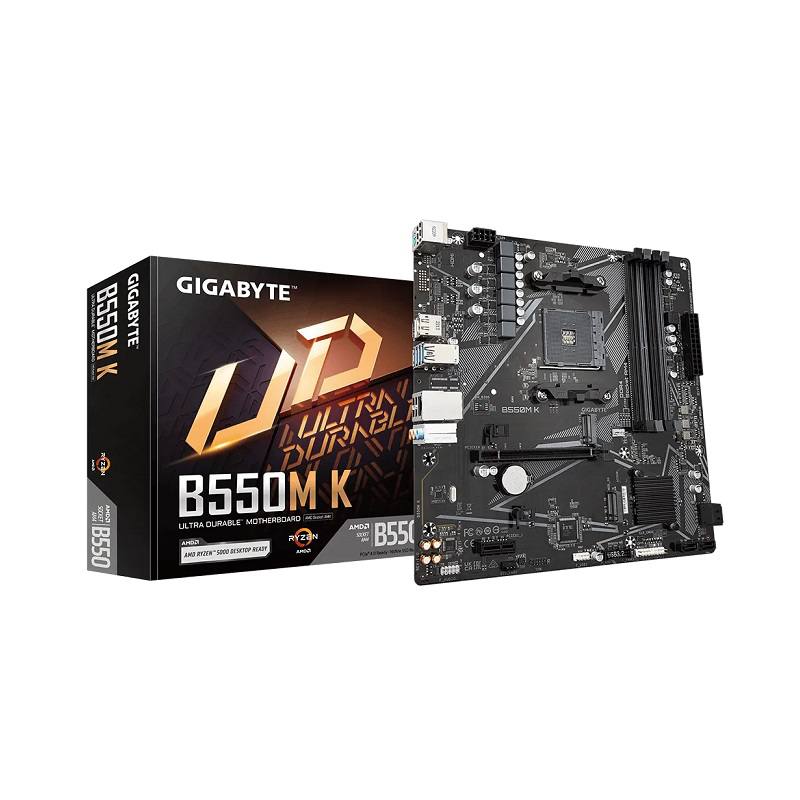 Tarjeta Madre GIGABYTE B550M K, AM4, DDR4 4733(OC), PCIe 4.0, M.2, SATA 3, HDMI, Display Port, Micro ATX