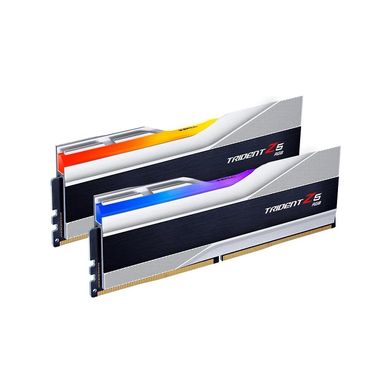 Memoria RAM DDR5 32GB (2x16GB) 6000MHz DIMM G.SKILL CL36, 1.35V, Trident Z5 RGB, XMP 3.0R, Plateada