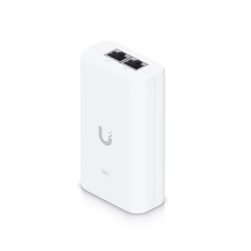 Adaptador POE Inyector UBIQUITI U-Poe++, Hasta 60W, 48V, 100-240V, Puerto Gigabit LAN