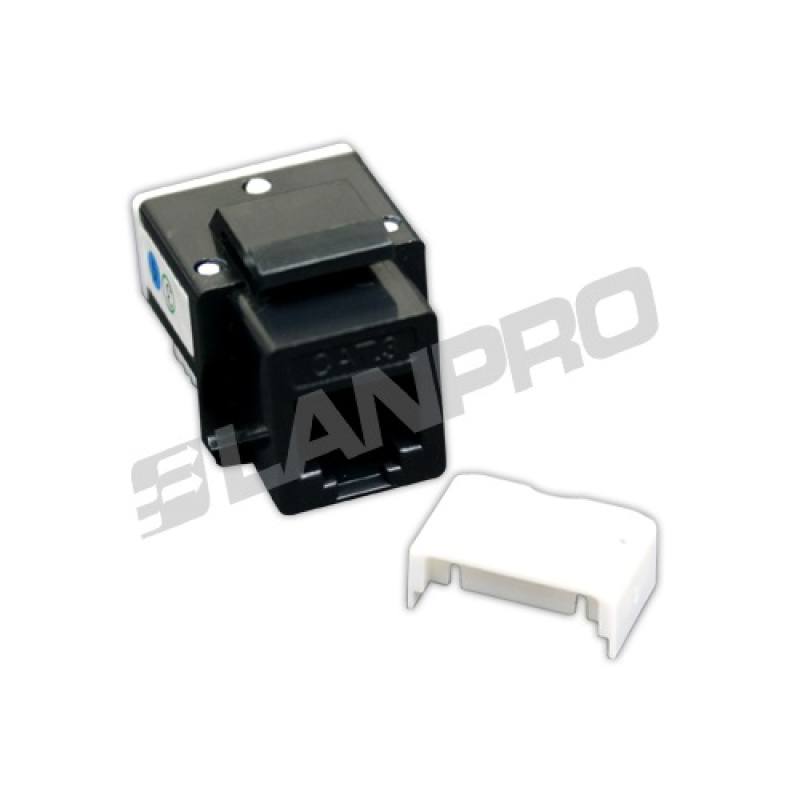 Jack LANPRO CAT3 RJ11 6P4C (RJ14) para teléfono, Negro