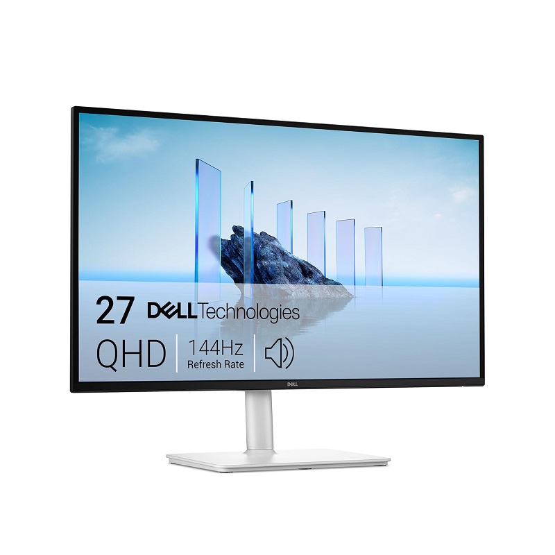 Monitor Dell S2725DSM de 27" QHD IPS, 144Hz, HDMI, DisplayPort, Altavoces integrados, AMD FreeSync, Blanco