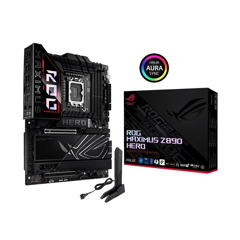 Tarjeta Madre ASUS ROG MAXIMUS Z890 HERO, LGA 1851, DDR5 9200(OC), M.2, SATA 6Gb/s, HDMI, USB 3.2, LAN x2, ATX, RGB