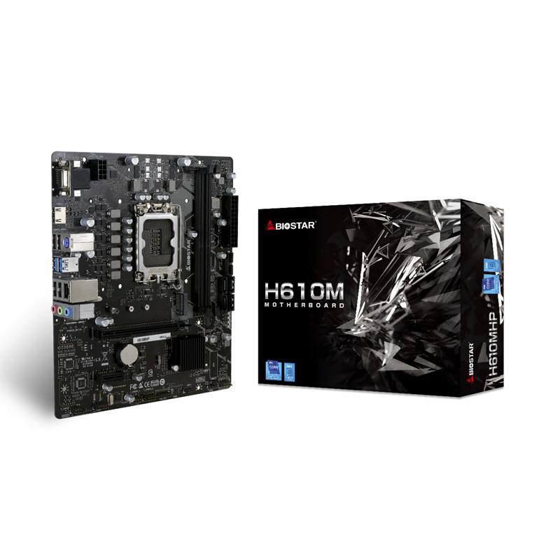 Tarjeta Madre BIOSTAR H610MHP, LGA1700, DDR4 3200, PCIe 4.0, M.2, SATA 6Gb/s, VGA, HDMI, Micro ATX