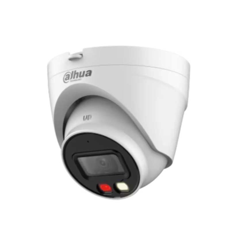 Cámara IP Domo DAHUA, POE, Smart Dual Light, 2.8mm, 2MP, IR 30m, Full Color, Micrófono, IP67, Metal y Plástico