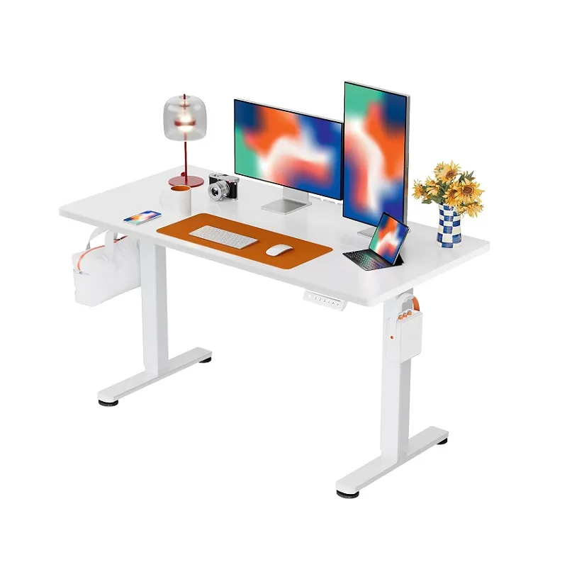 Escritorio eléctrico ErGear de altura ajustable con motor, 48 x 24 pulgadas, marco aleación de acero y mesa de madera, color negro