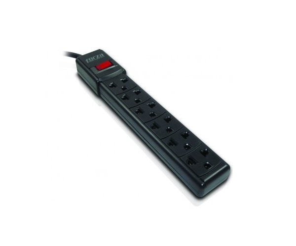 REGLETA FORZA DE 6 SALIDAS, CABLE DE 3 PIES