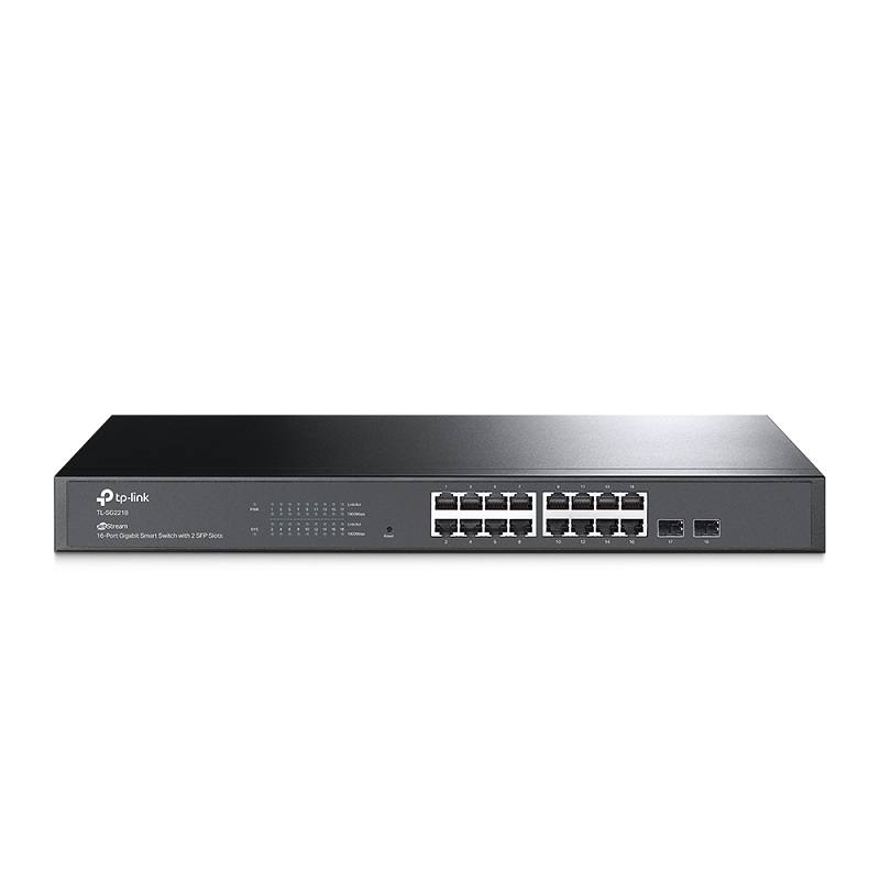 Switch Smart TP-LINK JetStream, TL-SG2218, 16 puertos Gigabit con 2 ranuras SFP, Administrable