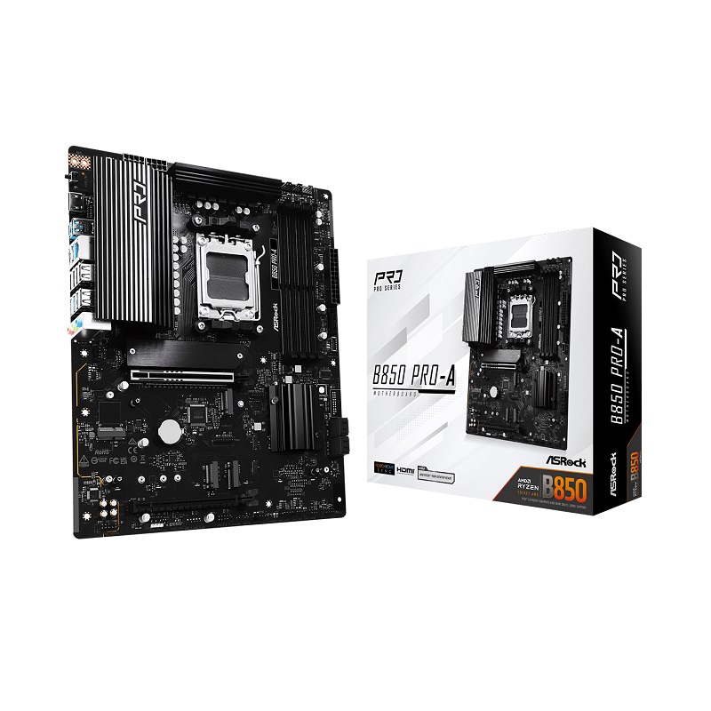 Tarjeta Madre ASROCK B850 Pro A, AMD AM5 Series 9000, DDR5 8000, M.2, HDMI, Wi-Fi 6E, ATX