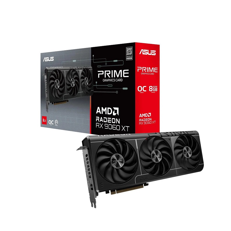 Tarjeta de video ASUS PRIME AMD Radeon RX9060XT, 8GB GDDR6, HDMI, DisplayPort, PCIe 5.0
