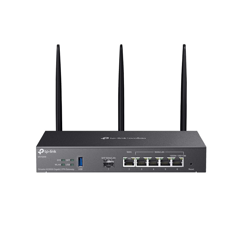 Router Omada ER706W, WiFi 6 y VPN, 6 puertos Gigabit (incluido 1 SFP), 1 puerto USB 3.0