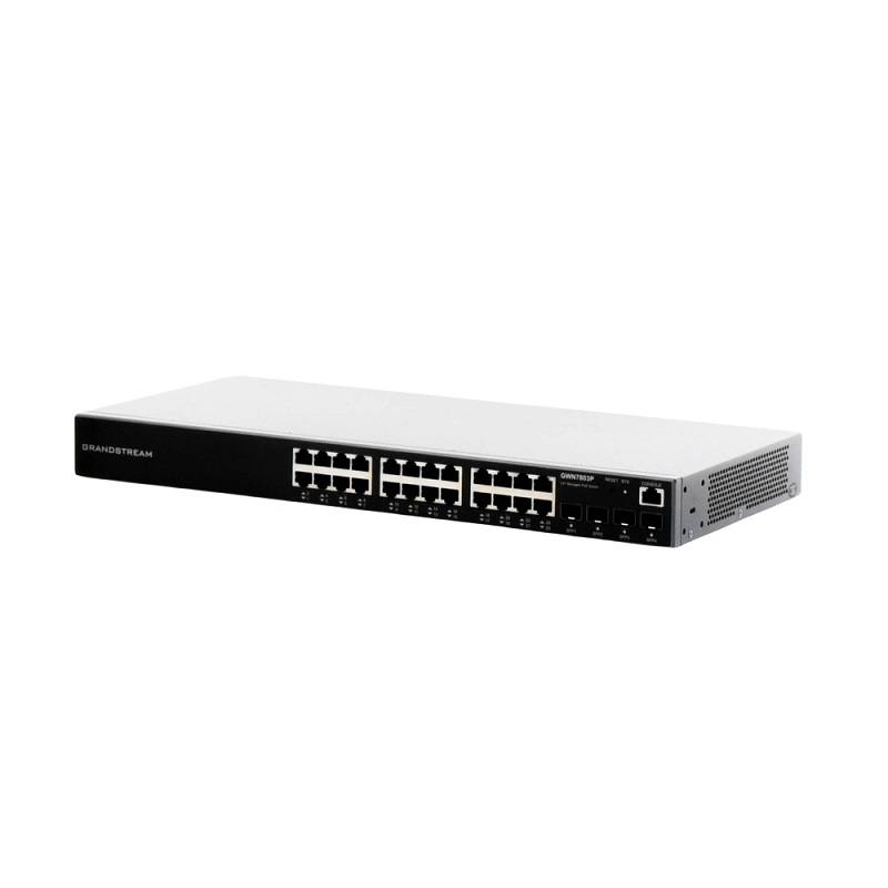 Switch GrandStream GWN7803P de 24 puertos Poe Gigabit 100/1000/1000Mbps, 4x SFP+, GWN Cloud, Administrable