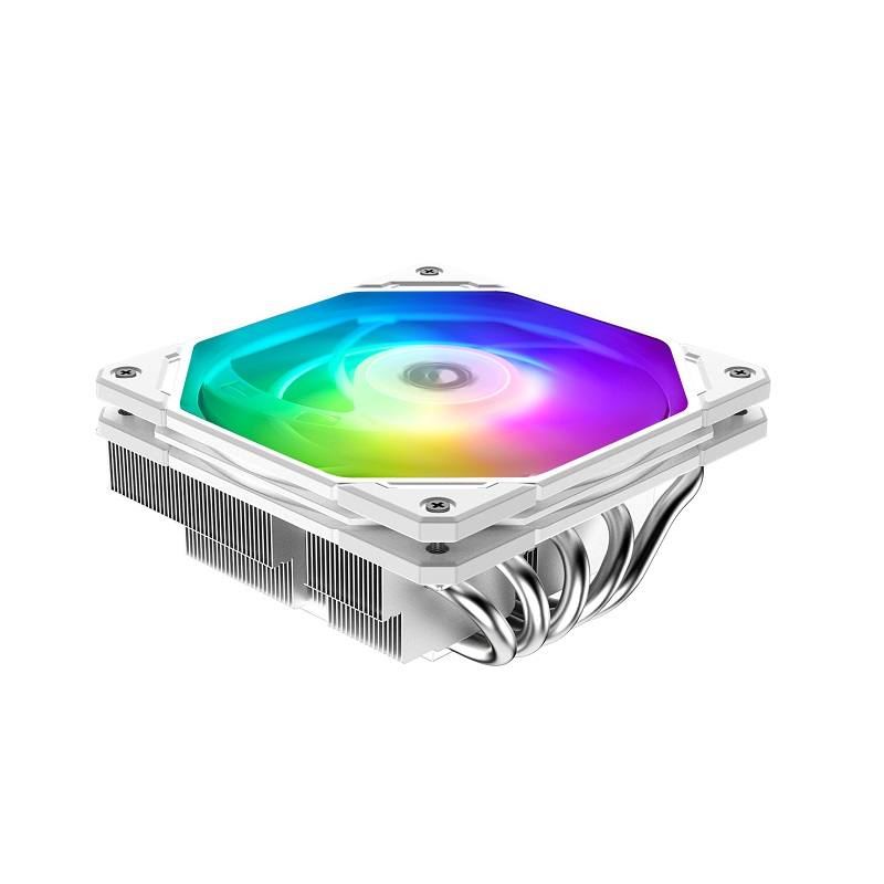 Disipador ID-COOLING IS-55 ARGB, 120mm, Intel y AMD, 12V, 4 pines PWM, Blanco