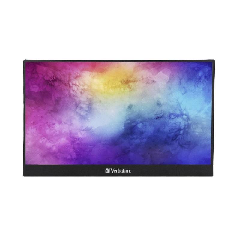 Monitor LED portátil VERBATIM PMT14 de 14" FHD IPS Táctil, puertos mini HDMI y USB Tipo C