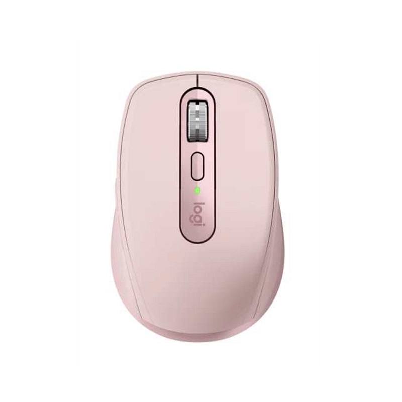 Ratón inalambrico Logitech  MX Anywhere 3S, Bluetooth, USB, 8000 dpi, Rosado