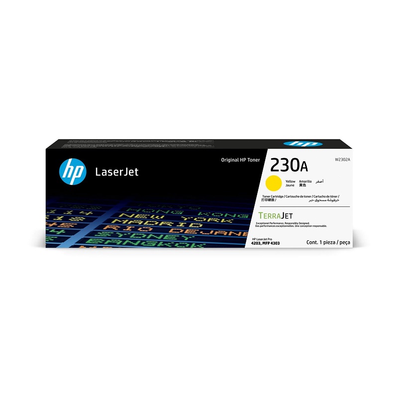 Toner HP 230A (W2302A) para HP LaserJet Pro 4203, 4303, Amarillo