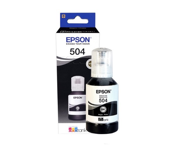 Botella De Tinta Negra Epson T504120-AL Para Sistema Continuo Original.