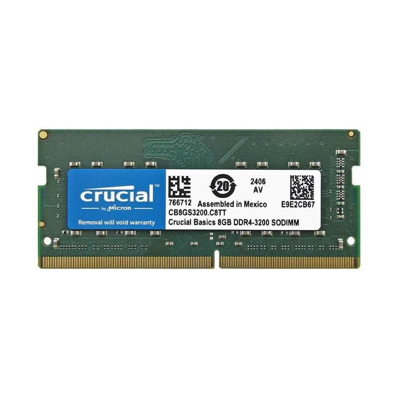 Memoria RAM DDR4 8GB 3200MHZ PC4-25600 SODIMM CRUCIAL, CL19, 1.2V
