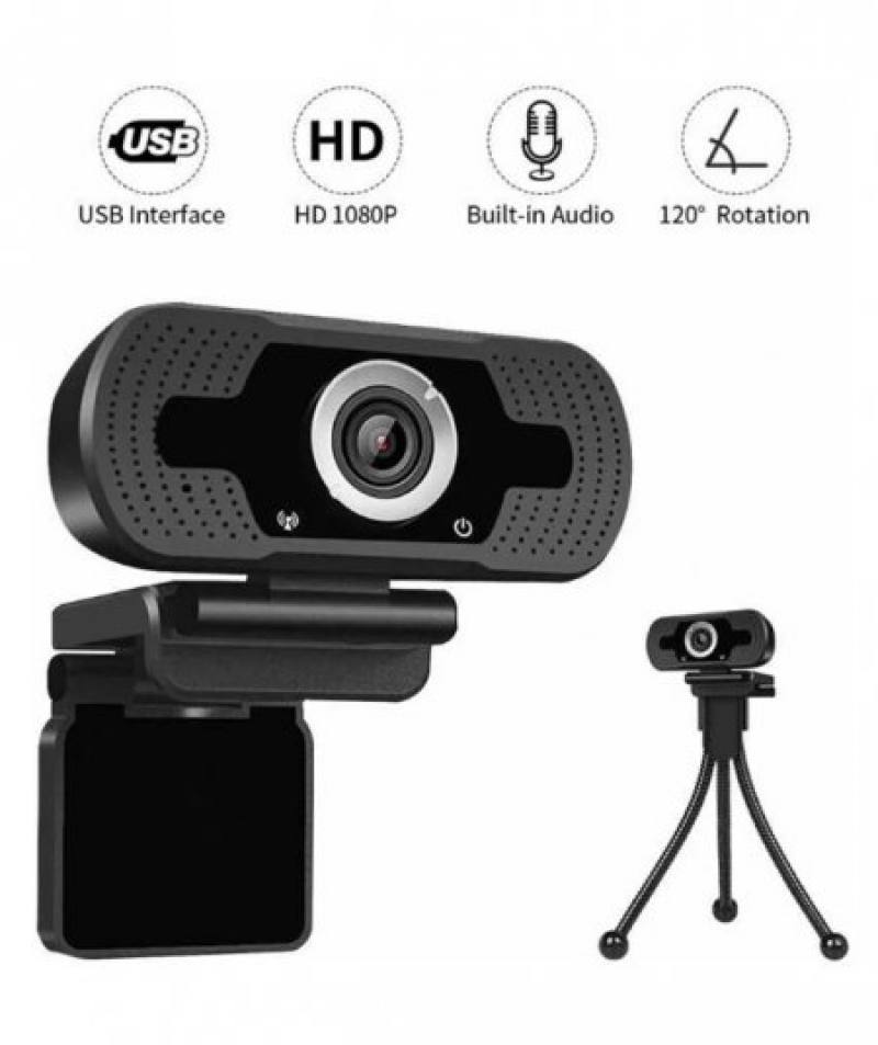 Webcam Loosafe LS-F36 Full HD 1080p, con trípode, con microfono incorporado, 1920 x 1080P, USB 2.0