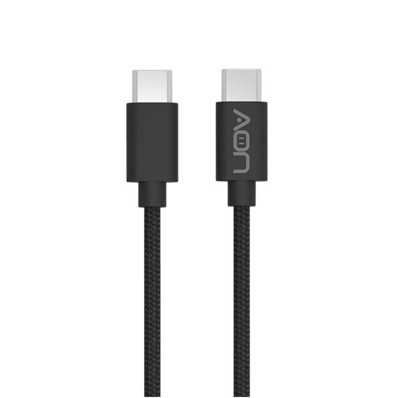 Cable USB Tipo C AON, Macho Macho, 3.5 Metros, sólo para carga, Negro