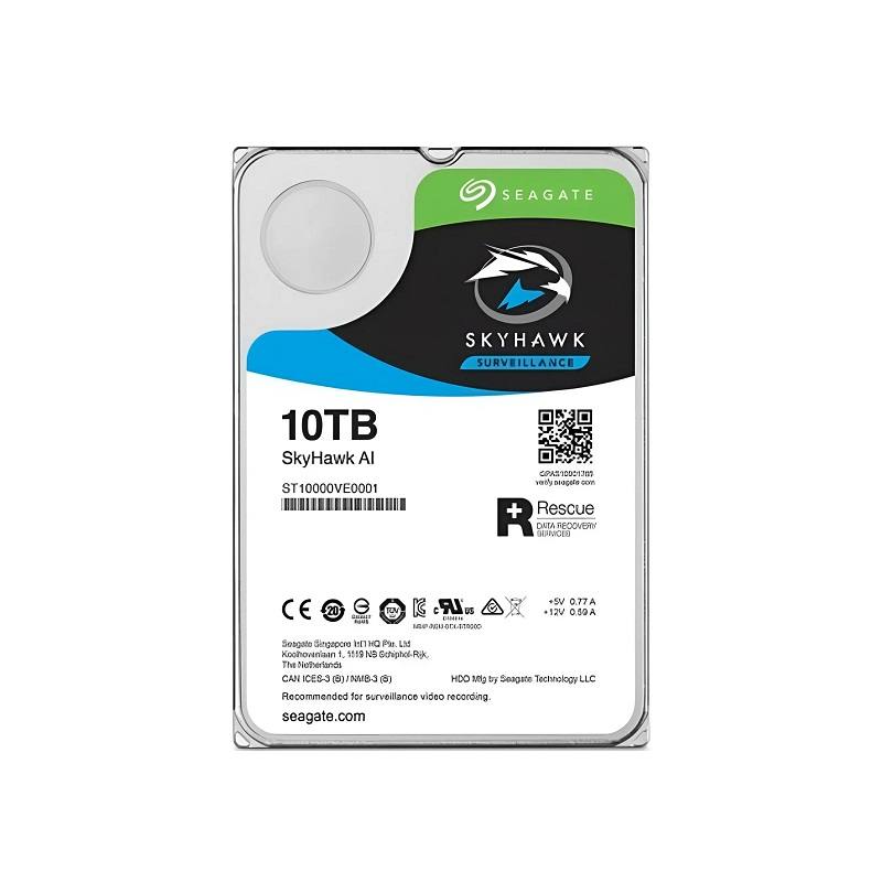 Disco duro Seagate Skyhawk AI, 10TB 3.5 7200RPM 256MB, para Videovigilancia