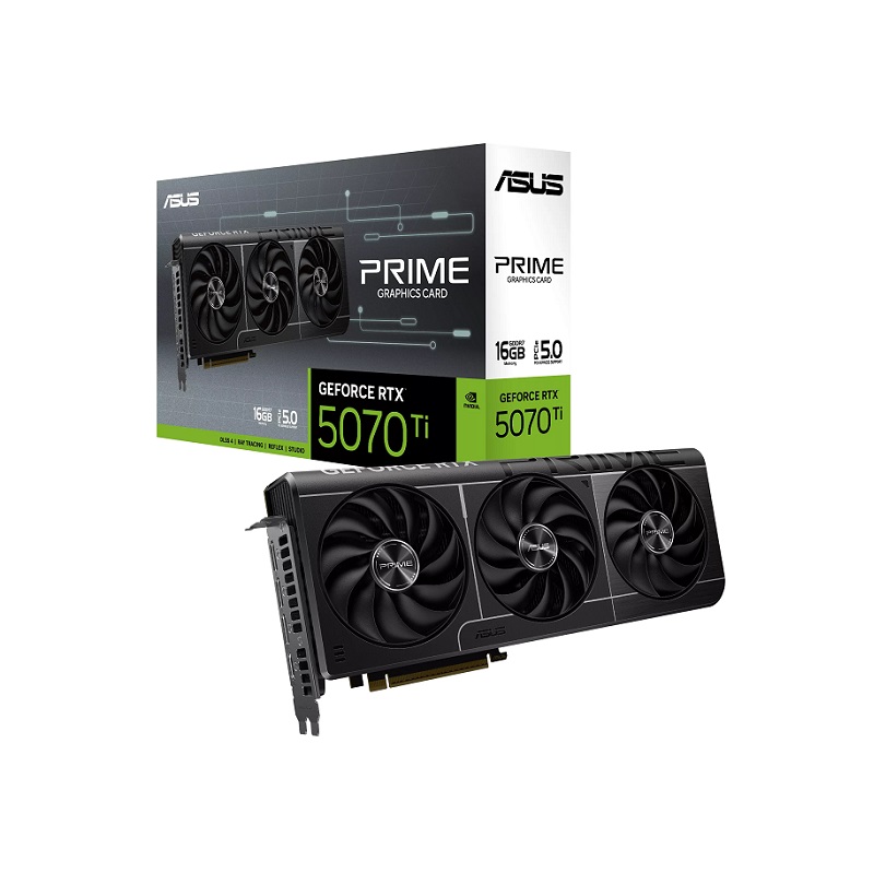 Tarjeta de video ASUS GeForce RTX5070Ti PRIME, 16GB GDDR7, 3x Fan, PCIe 5.0, DLSS 4.0, HDMI, DisplayPort