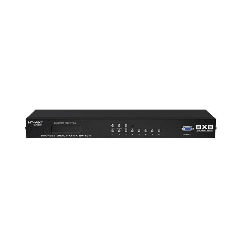 Switch/Splitter HDMI Matrix MT-VIKI 8x8, De 8 Puertos De Salida, HDMI 1.4, FHD, 3D, 4K/2K 60Hz, Puerto serial RS232