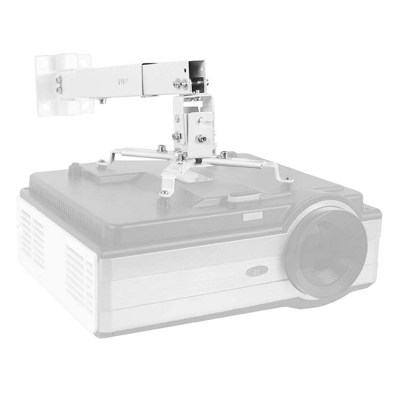 Soporte de pared y techo ViVo para proyector, soporta hasta 44Lb en peso, Blanco.