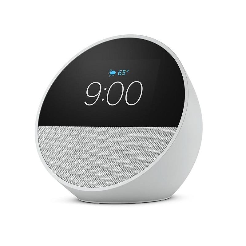 Bocina Amazon Echo Spot, con Alexa, Conexión Bluetooth y Wi-Fi, color Blanco, Gen 2024