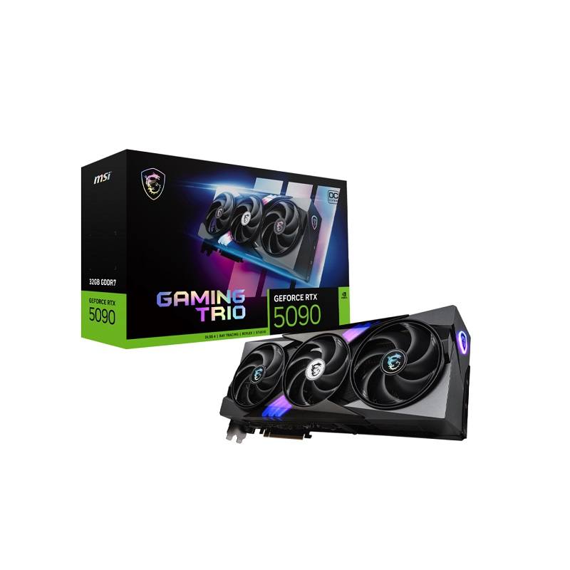 Tarjeta de video MSI GeForce RTX5090 GAMING TRIO OC, 32GB GDDR7, PCIe 5.0, 3xFan, HDMI, DisplayPort, RGB